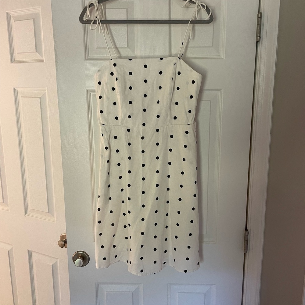 Old Navy White and Black Polka Dot Mini Dress